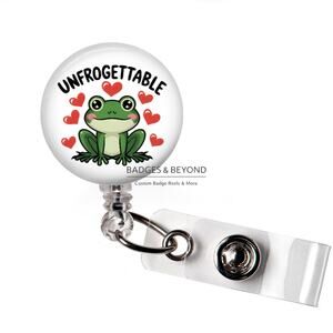 🐸✨ Unfroggettable Frog Badge Reel | Cute Retractable ID Holder